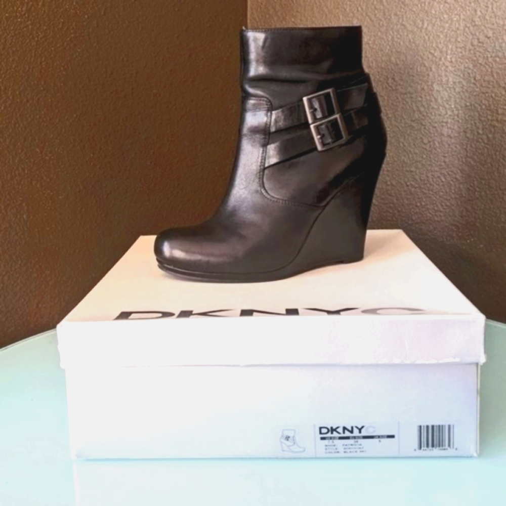 DKNY Patricia Wedge Ankle Booties